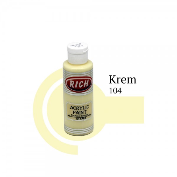 Rich Akrilik Boya 104-Krem (120 cc)