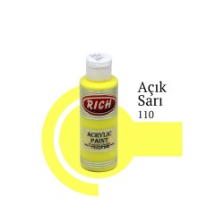 Rich Akrilik Boya 110-Açık Sarı (120 cc)