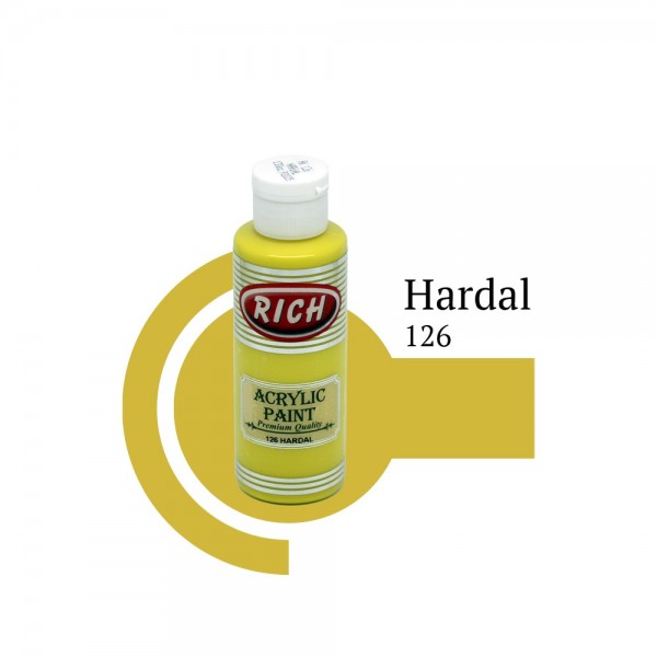 Rich Akrilik Boya 126-Hardal (120 cc)