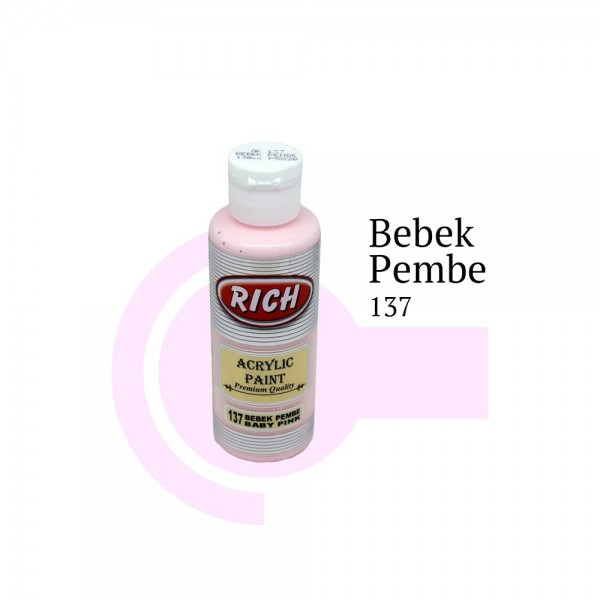 Rich Akrilik Boya 137-Bebek Pembe (120 cc)