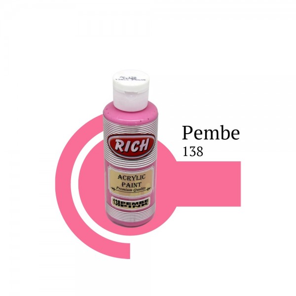 Rich Akrilik Boya 138-Pembe (120 cc)