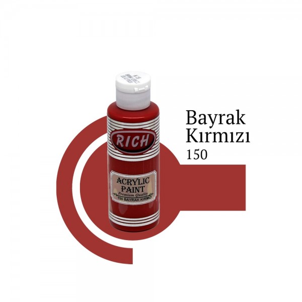 Rich Akrilik Boya 150-Bayrak Kırmızı (120 cc)