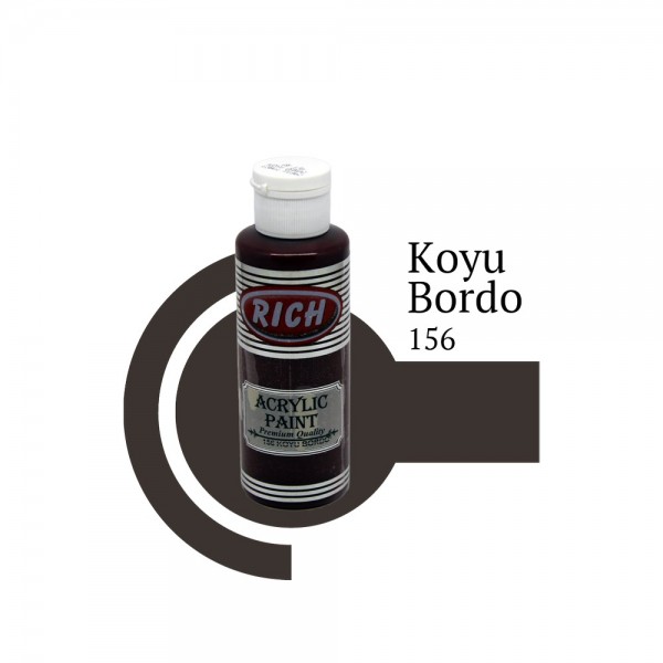 Rich Akrilik Boya 156-Koyu Bordo (120 cc)