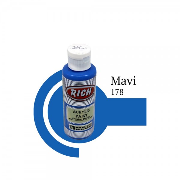 Rich Akrilik Boya 178-Mavi (120 cc)