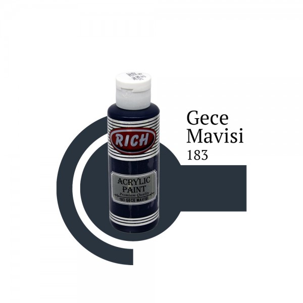 Rich Akrilik Boya 183-Gece Mavisi (120 cc)