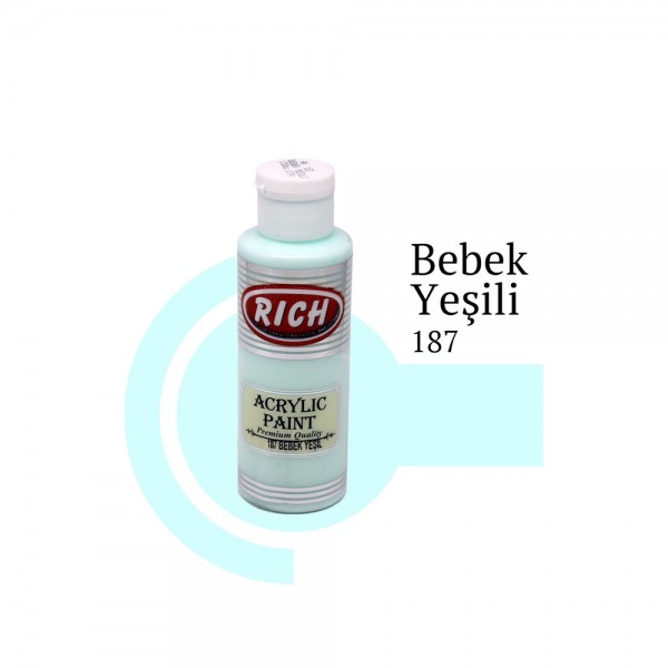 Rich Akrilik Boya 187-Bebek Yeşili (120 cc)