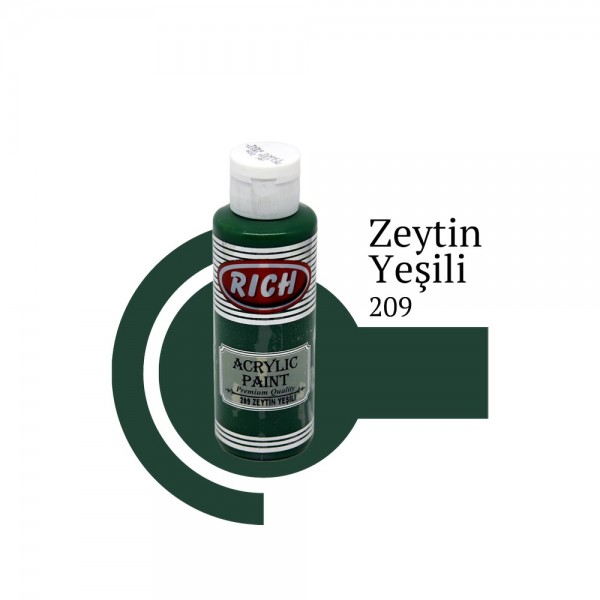 Rich Akrilik Boya 209-Zeytin Yeşili (120 cc) Rich Akrilik Boya 209-Zeytin Yeşili (120 cc)