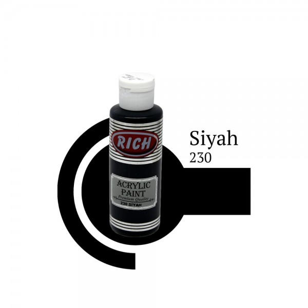 Rich Akrilik Boya 230-Siyah (120 cc)