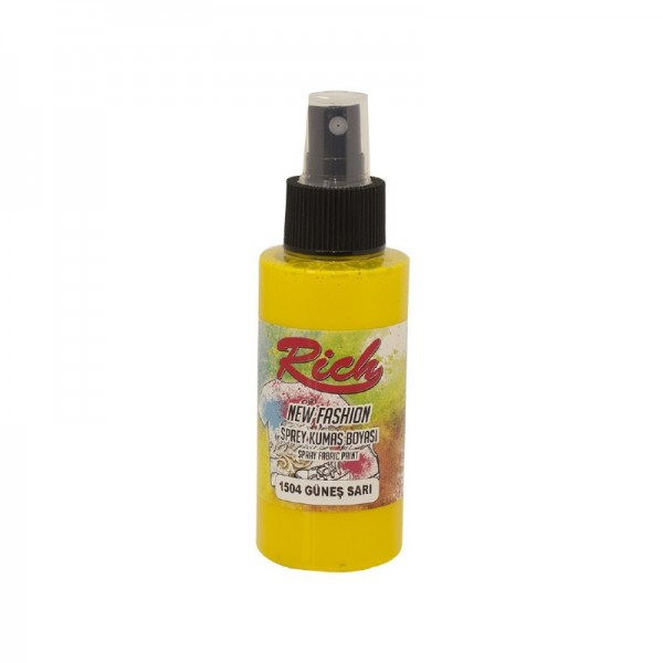 Rich New Fashion Sprey Kumaş Boyası 100cc-1504-GÜNEŞ SARİ