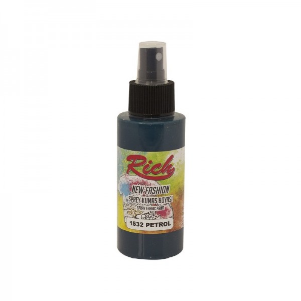 Rich New Fashion Sprey Kumaş Boyası 100cc-1532-PETROL