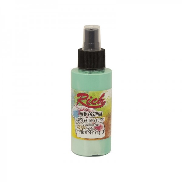 Rich New Fashion Sprey Kumaş Boyası 100cc-1536-MİNTİ YEŞİLİ Rich New Fashion Sprey Kumaş Boyası 100cc-1536-MİNTİ YEŞİLİ