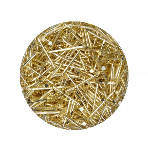 Düz Baş Nikel Sarı Kaplama Çivi (2,5 Kg)