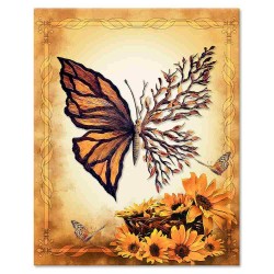 Kelebek Temalı Kanvas Baskı (Model:01)