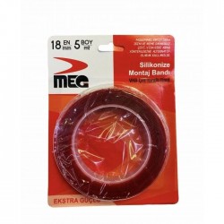 Meg 5 Metre Çift Taraflı Silikon Bant Extra Güçlü
