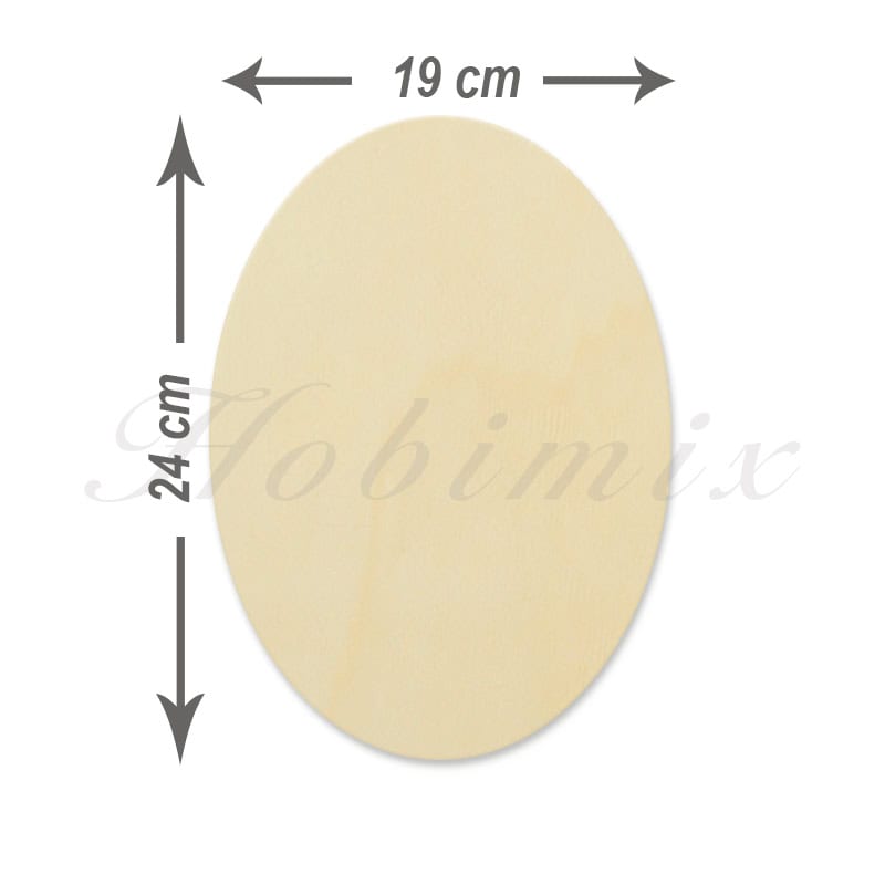 Elips Kesim Kavak Sunta (19x24 cm)